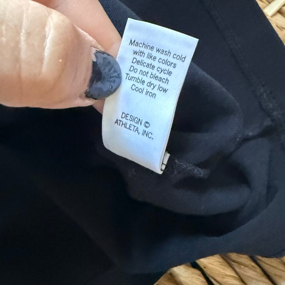 Athleta Dress Women's XSP Black Long Sleeve 95% Organic Cotton - Picture 5 of 6
